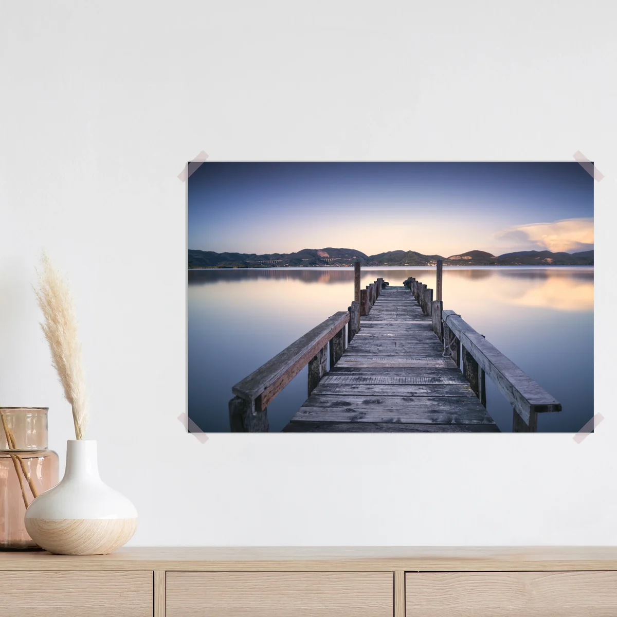 Poster hölzerner steg bei Versilia Massaciuccoli, Toskana Poster hölzerner steg bei Versilia Massaciuccoli, Toskana