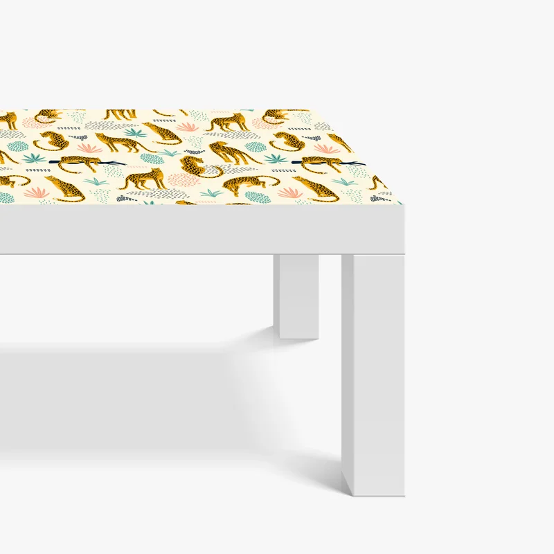 Tischaufkleber und Schreibtischaufkleber verspieltes gepardenmuster in pastelltönen