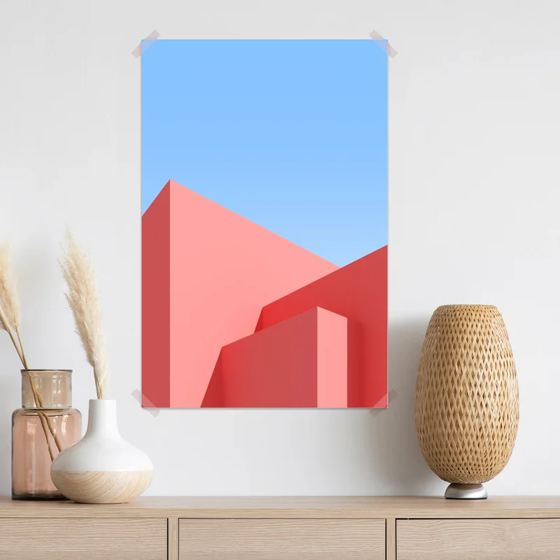 Poster pastell geometrische architektur • Poster bei Wallnifity® Poster pastell geometrische architektur • Poster bei Wallnifity®