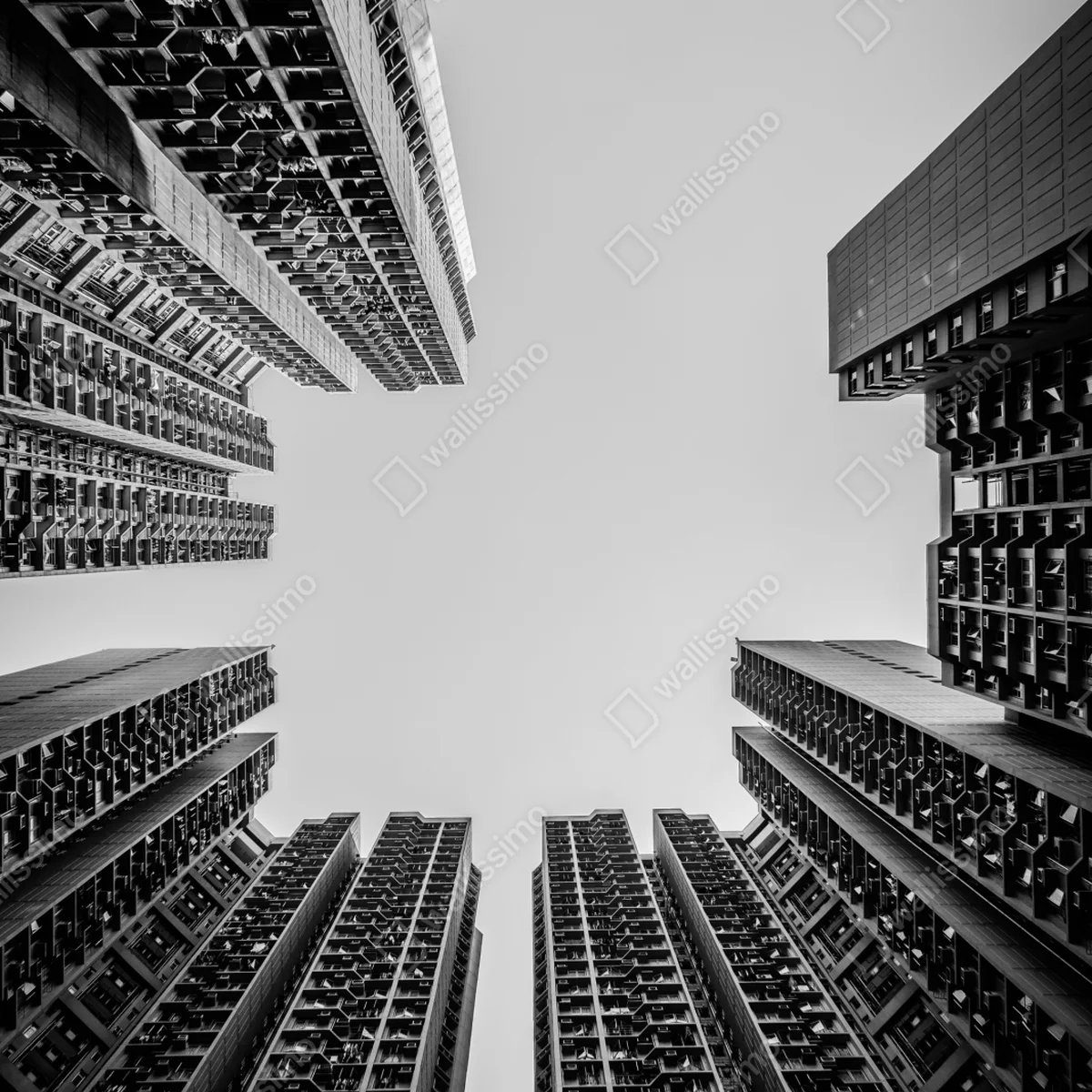 Fensteraufkleber städtische perspektive hochhäuser Fensteraufkleber städtische perspektive hochhäuser