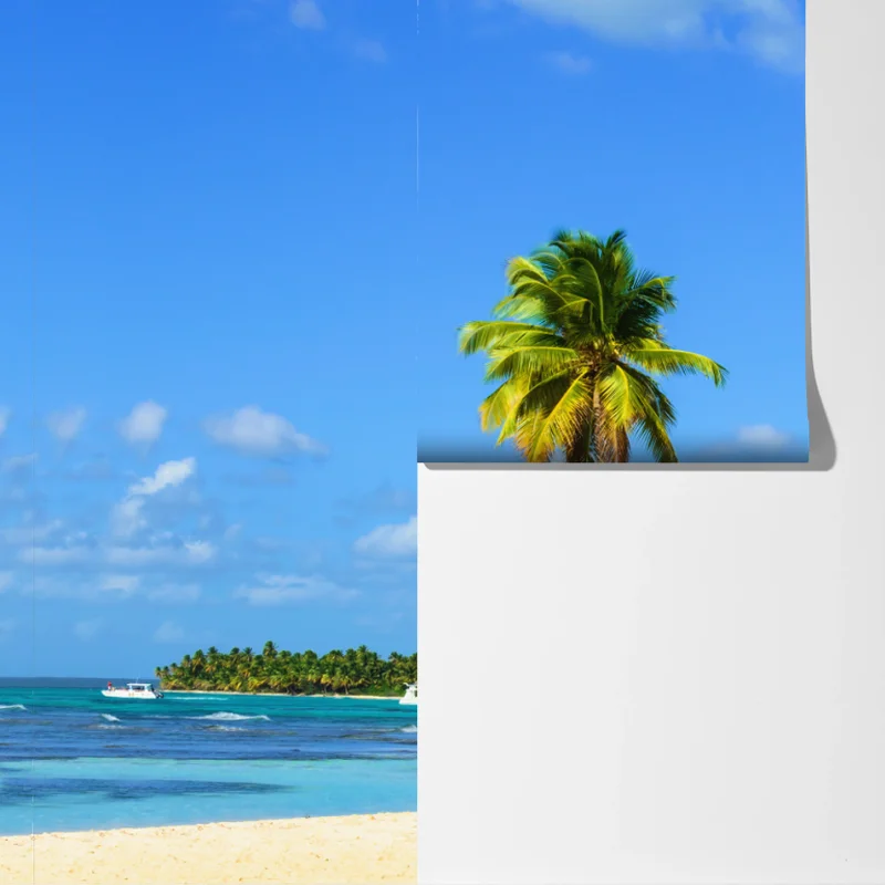 Fototapeta tropikalna plaża z palmami Fototapeta tropikalna plaża z palmami