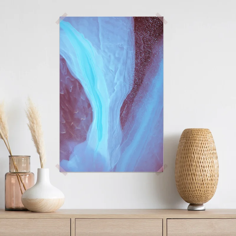 Poster ätherisches türkis-rosa marmormuster Poster ätherisches türkis-rosa marmormuster