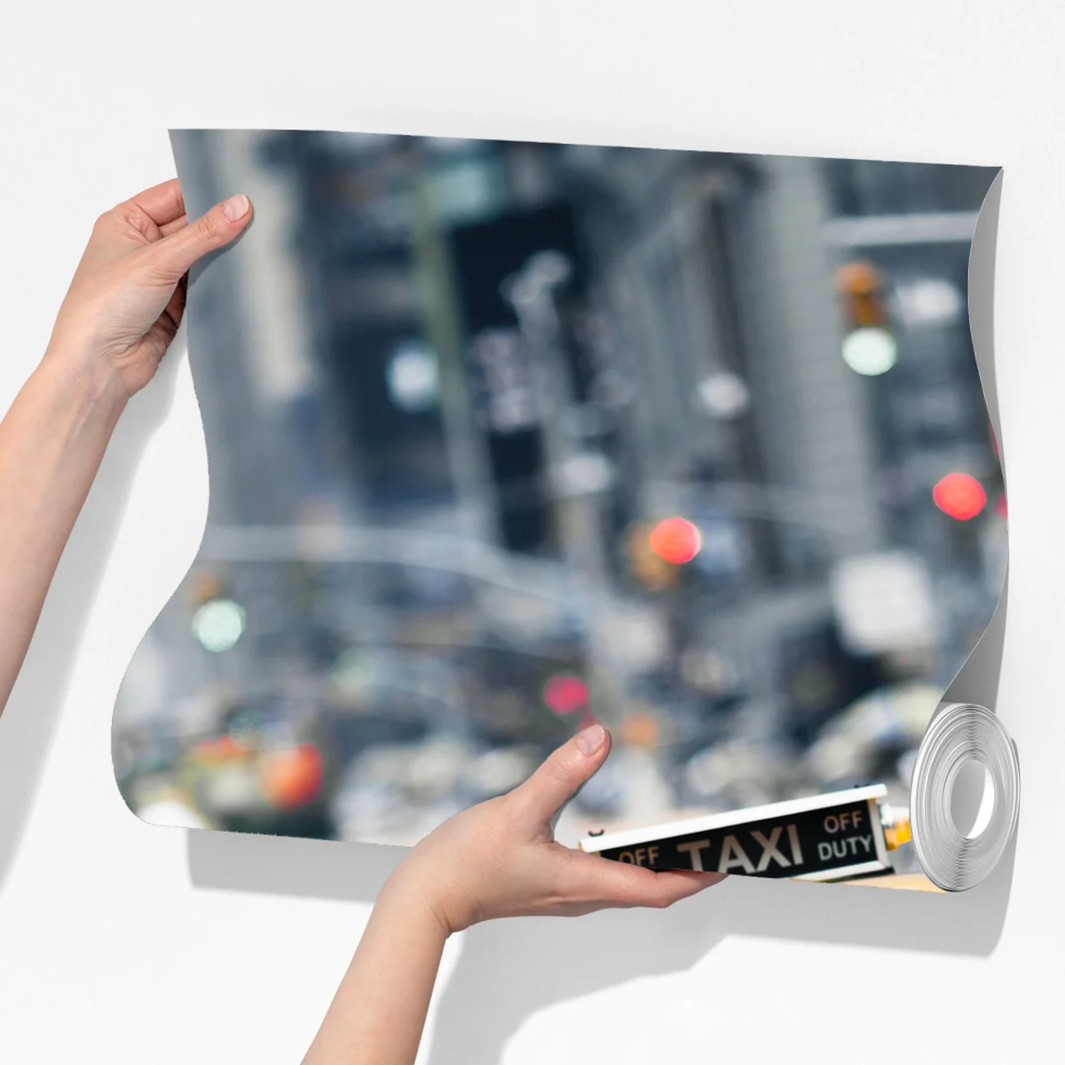 Fototapete gelbe taxis in einer belebten straße von New York Fototapete gelbe taxis in einer belebten straße von New York