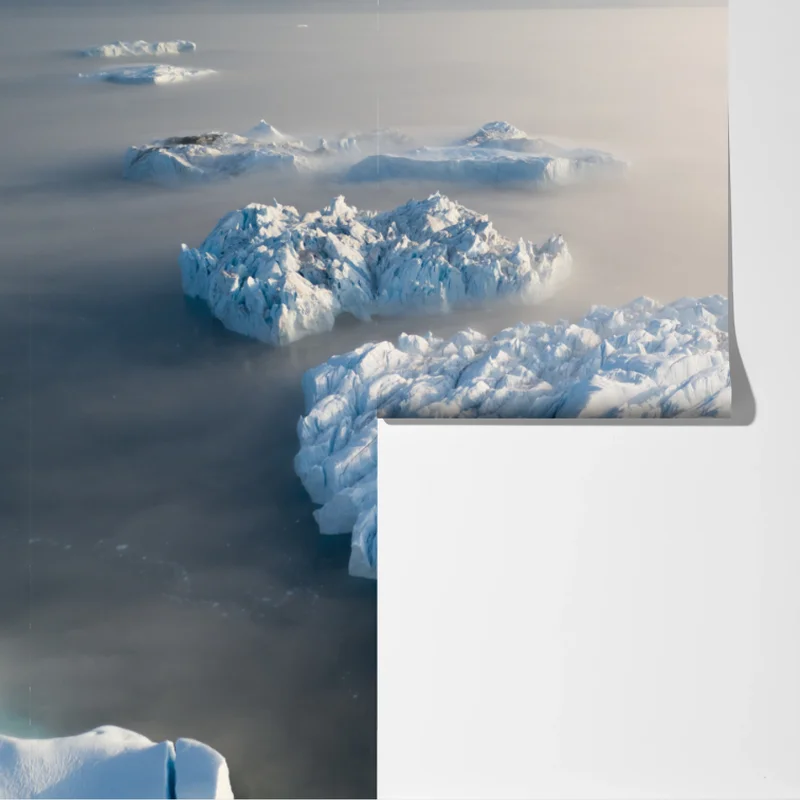 Fototapeta mglista panorama gór lodowych Fototapeta mglista panorama gór lodowych