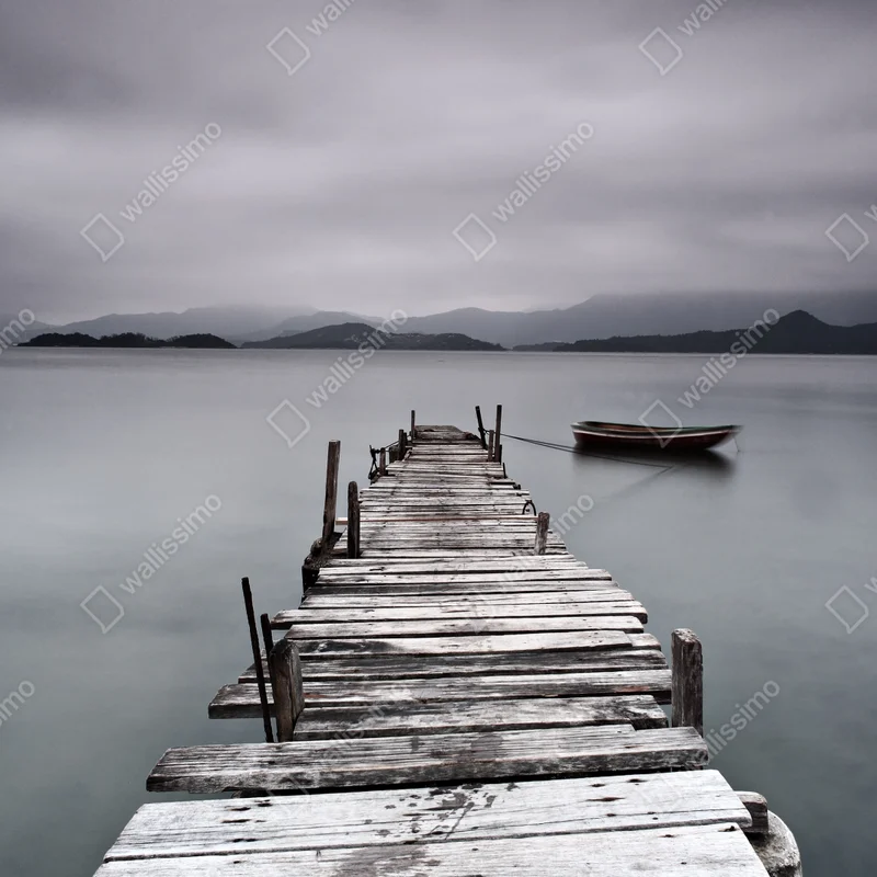 Fototapete ruhige seebrücke über stillem meer Fototapete ruhige seebrücke über stillem meer
