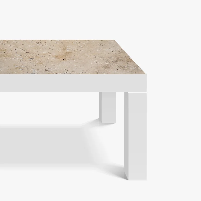 Tischaufkleber und Schreibtischaufkleber beige travertin steinstruktur