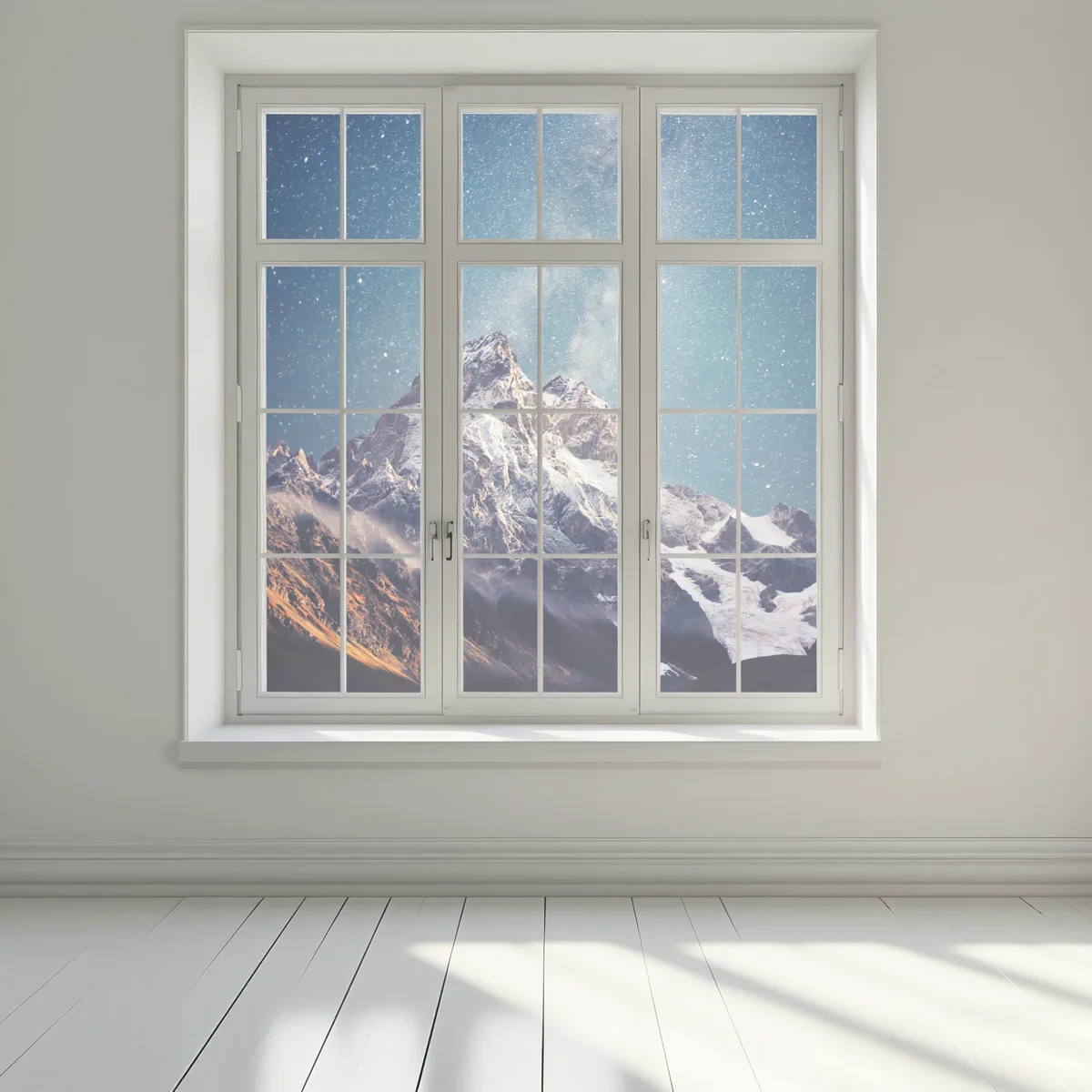 Fensteraufkleber sternennacht über Ushba Fensteraufkleber sternennacht über Ushba