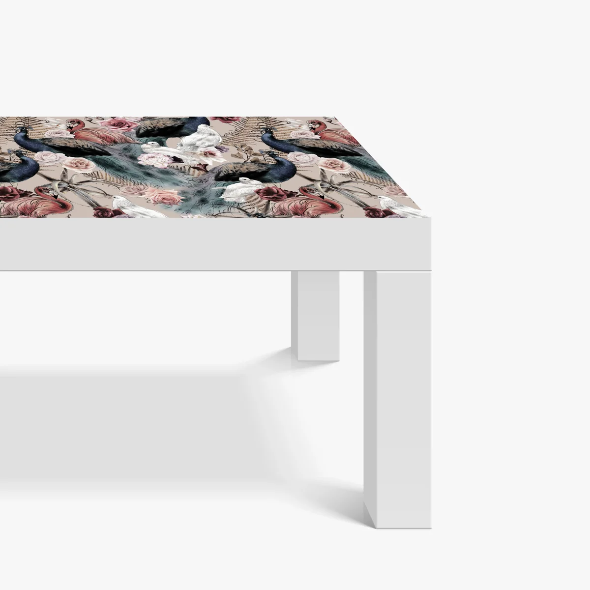 Tischaufkleber und Schreibtischaufkleber aquarellmuster mit vögeln und rosen Tischaufkleber und Schreibtischaufkleber aquarellmuster mit vögeln und rosen