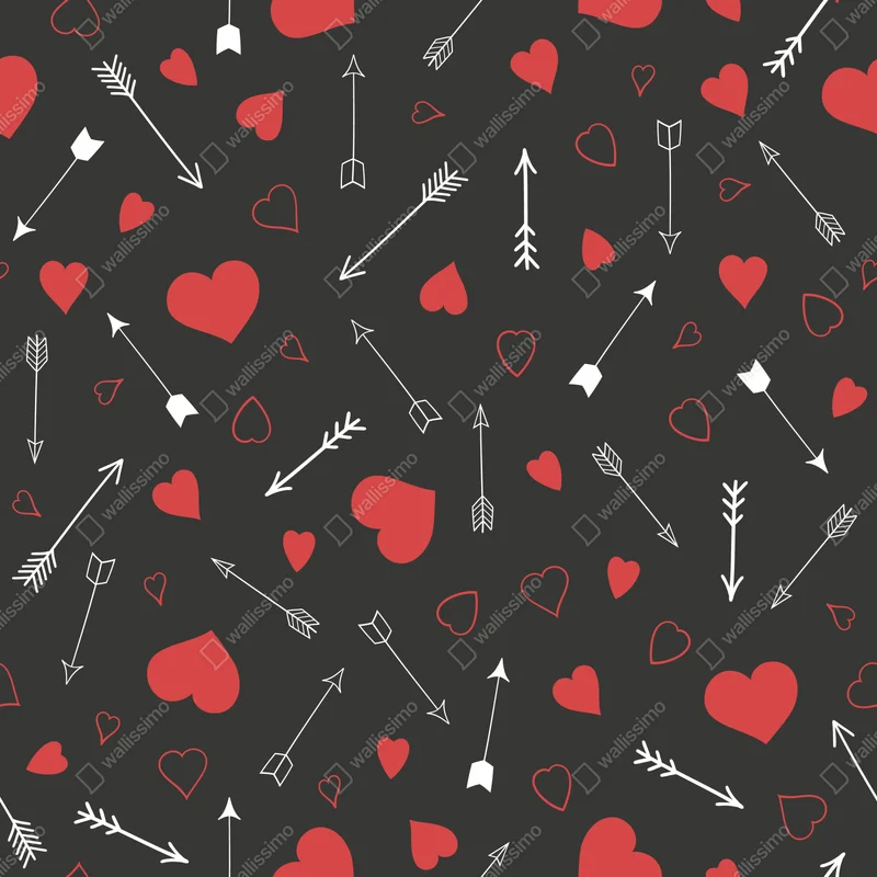 Tischaufkleber und Schreibtischaufkleber muster aus roten herzen und pfeilen Tischaufkleber und Schreibtischaufkleber muster aus roten herzen und pfeilen
