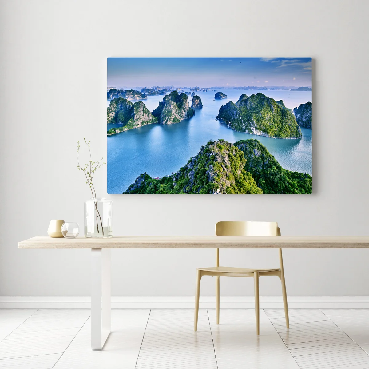 Leinwandbild Halong-Bucht panorama der kalksteininseln Leinwandbild Halong-Bucht panorama der kalksteininseln