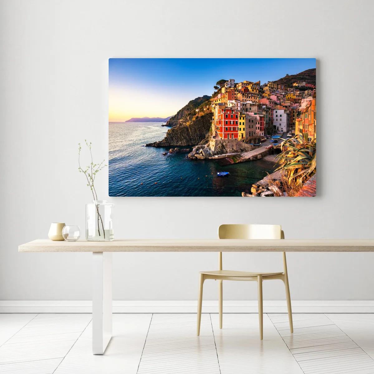 Leinwandbild sonnenuntergang über Riomaggiore, Cinque Terre • Leinwandbilder bei Wallnifity® Leinwandbild sonnenuntergang über Riomaggiore, Cinque Terre • Leinwandbilder bei Wallnifity®