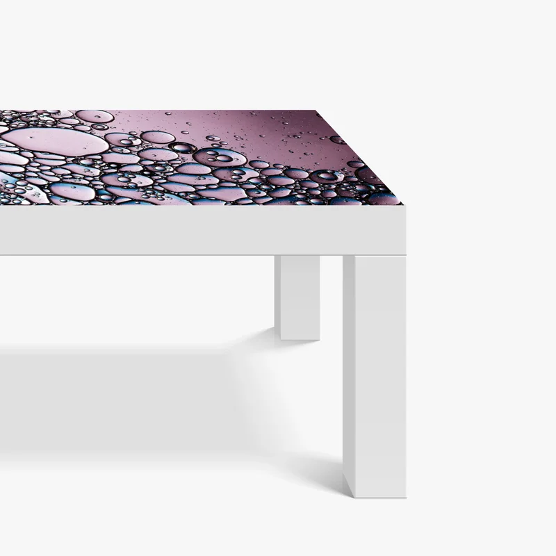 Tischaufkleber und Schreibtischaufkleber lila abstraktes blasenmuster