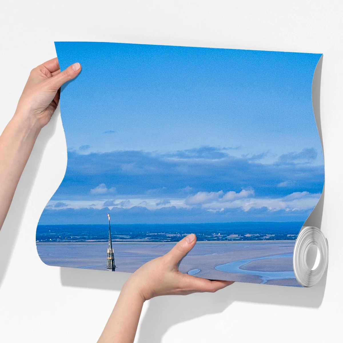 Fototapete Mont Saint-Michel luftaufnahme panorama Fototapete Mont Saint-Michel luftaufnahme panorama