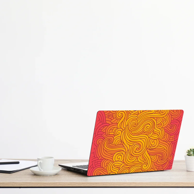 Naklejka na laptopa ciepły wirujący abstrakcyjny wzór