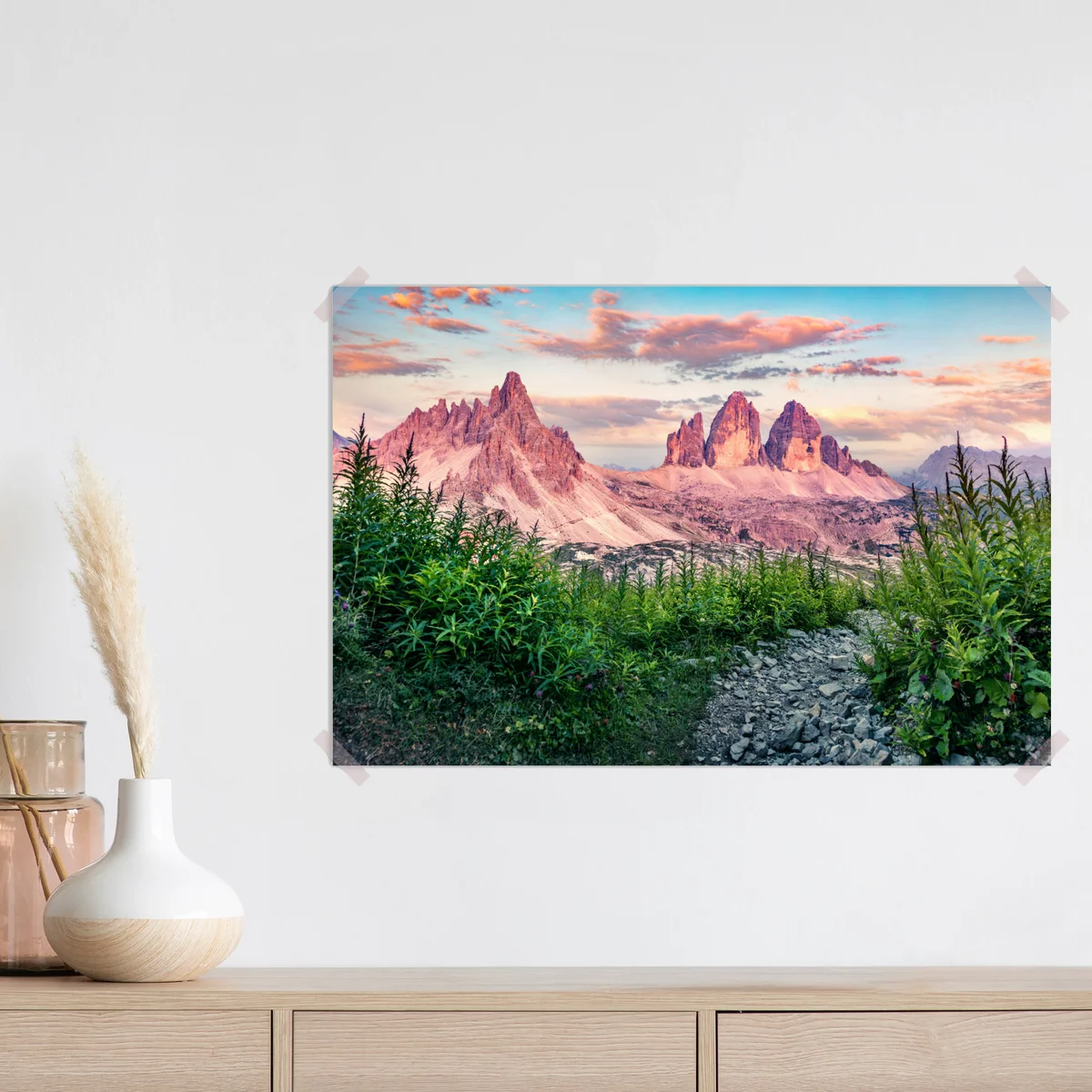 Poster sonnenuntergang bei Tre Cime di Lavaredo Poster sonnenuntergang bei Tre Cime di Lavaredo
