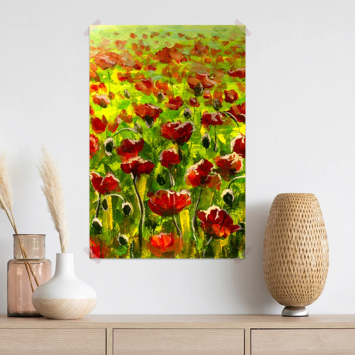 Poster feld roter mohnblumen Poster feld roter mohnblumen