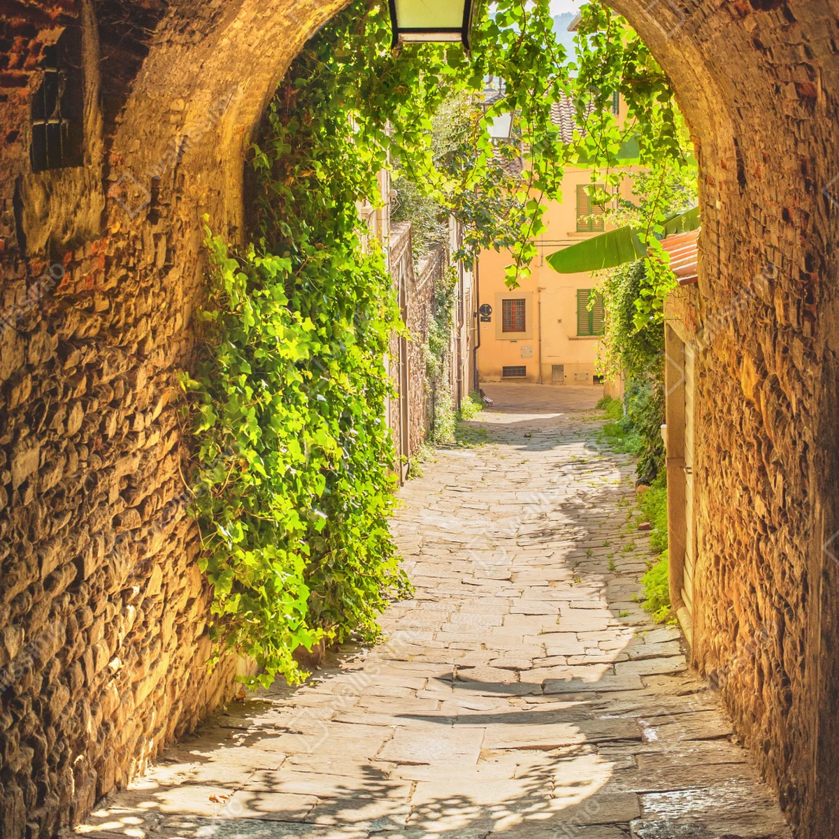 Laptop-Aufkleber sonnige gasse in der Toskana Laptop-Aufkleber sonnige gasse in der Toskana