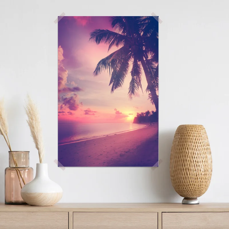 Poster tropischer sonnenuntergang am strand Poster tropischer sonnenuntergang am strand