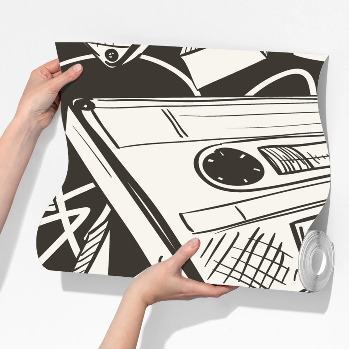 Fototapete vintage kassettenmuster Fototapete vintage kassettenmuster