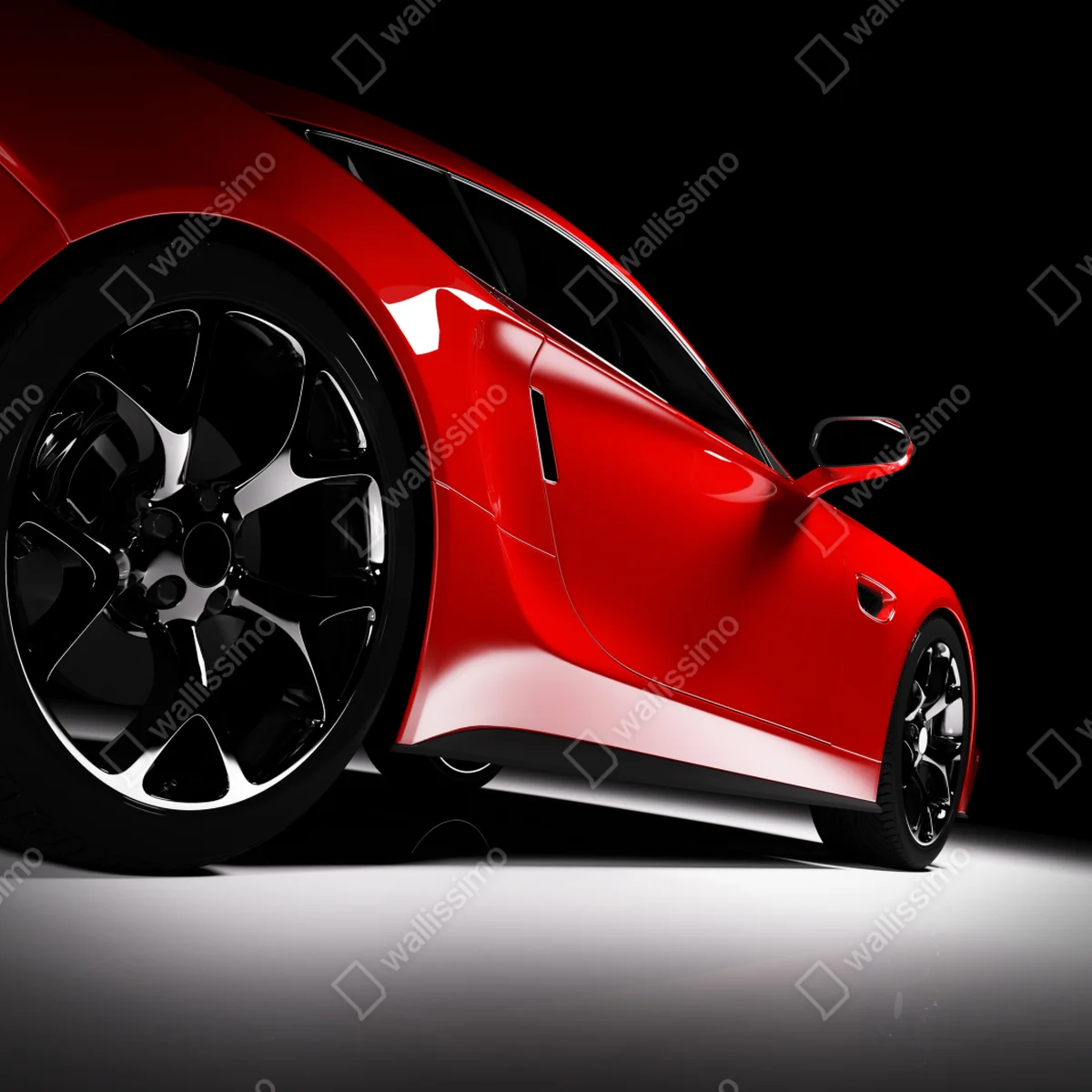 Schrankaufkleber nahaufnahme eines roten sportwagens Schrankaufkleber nahaufnahme eines roten sportwagens