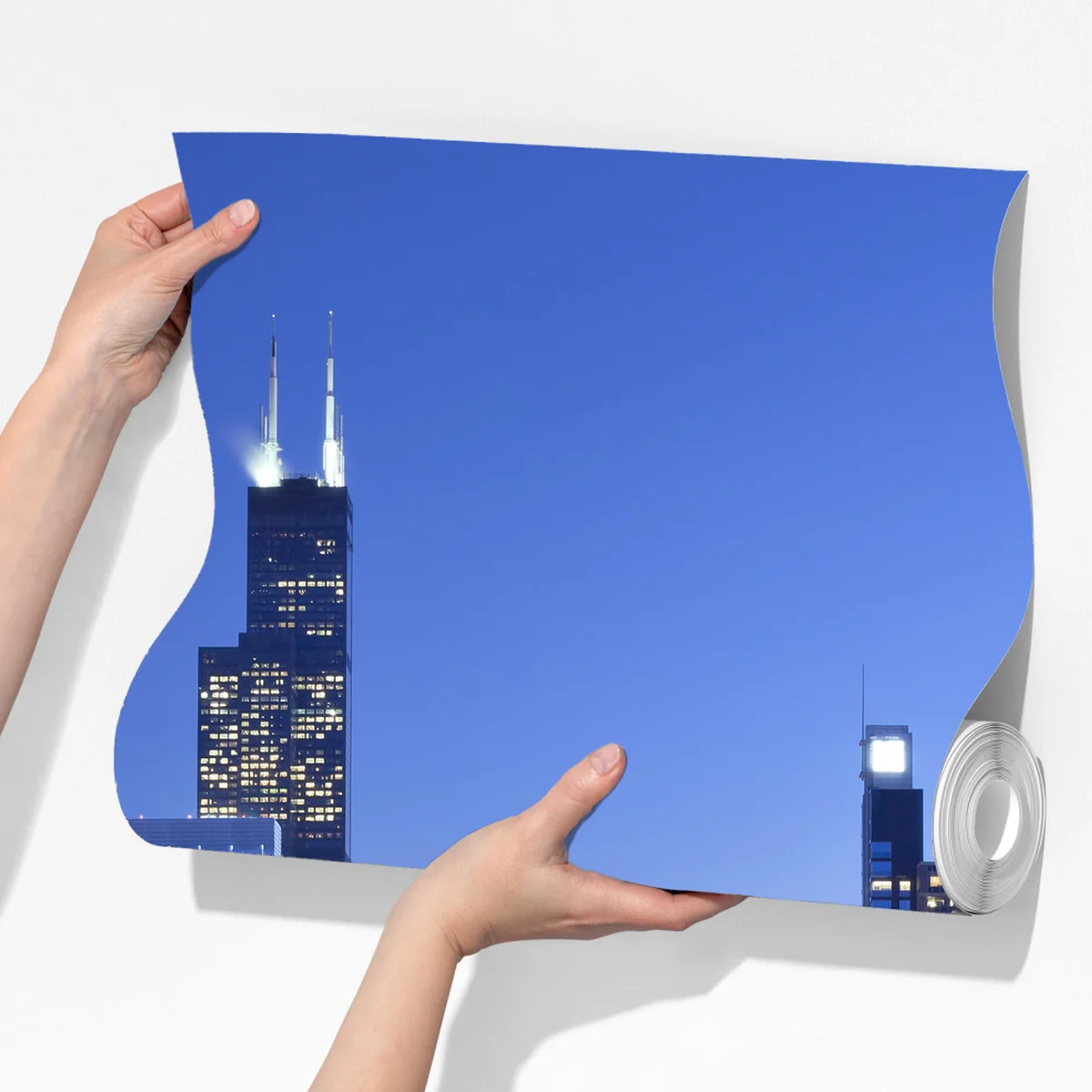 Fototapete Chicago skyline bei dämmerung Fototapete Chicago skyline bei dämmerung