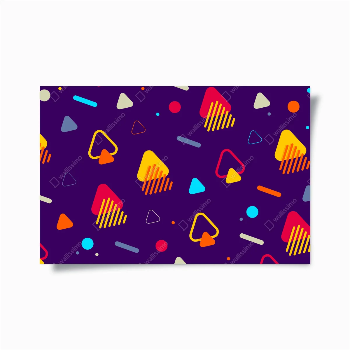 Poster lebhaftes geometrisches muster auf violettem hintergrund • Poster bei Wallnifity® Poster lebhaftes geometrisches muster auf violettem hintergrund • Poster bei Wallnifity®