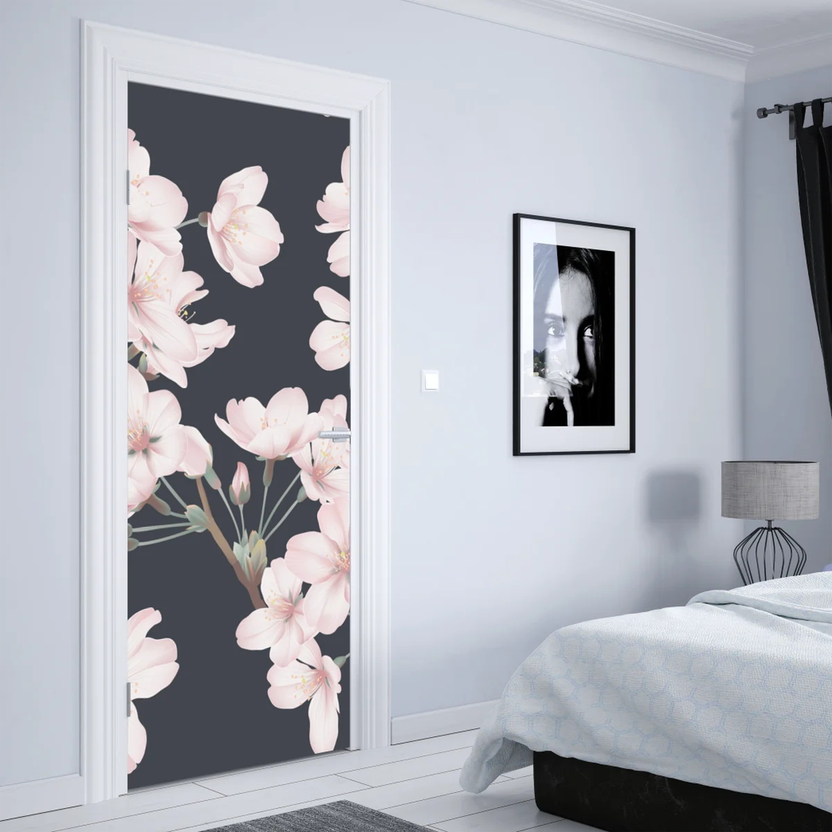 Türaufkleber zartes kirschblütenmuster Türaufkleber zartes kirschblütenmuster