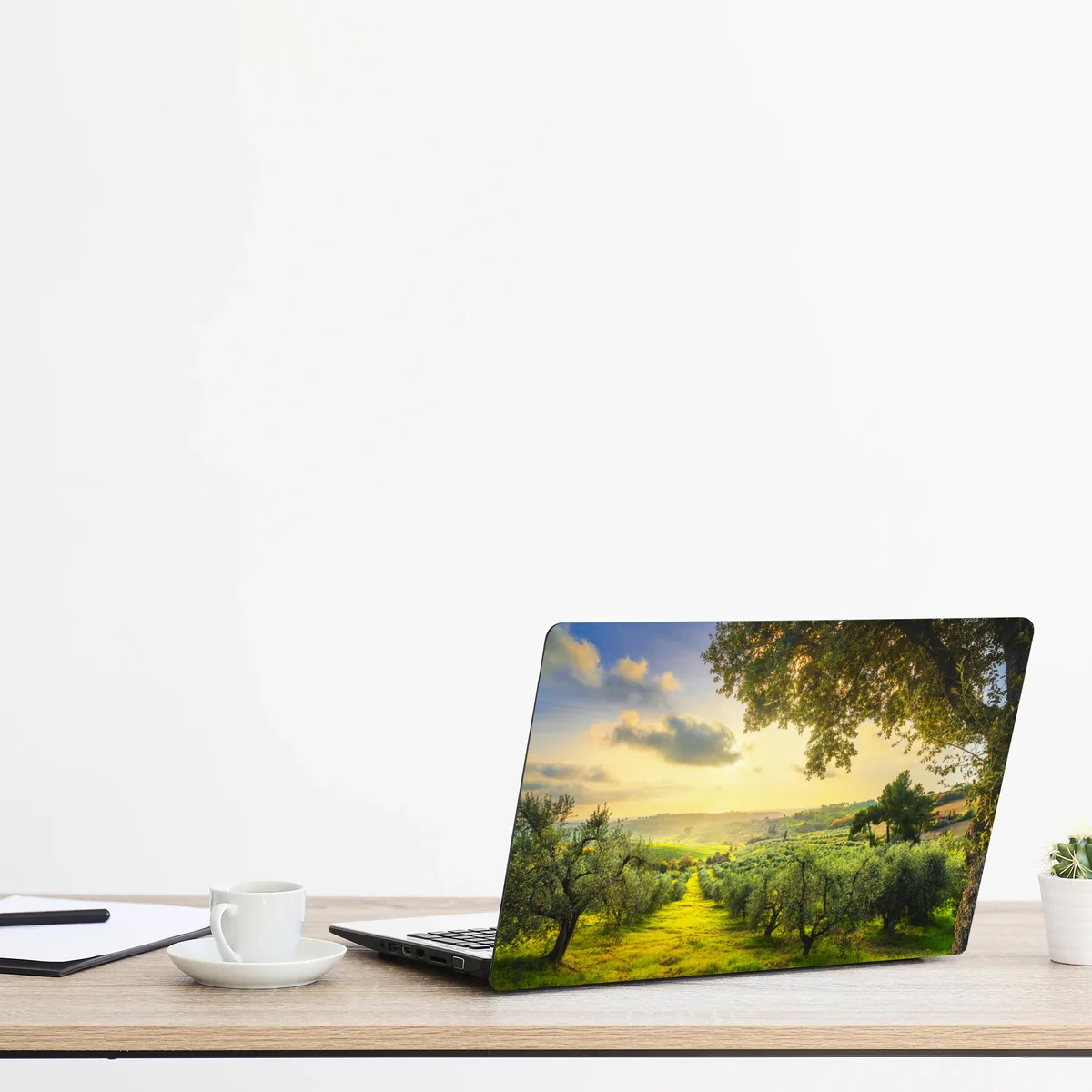 Laptop-Aufkleber olivenhain bei sonnenuntergang in Maremma, Toskana Laptop-Aufkleber olivenhain bei sonnenuntergang in Maremma, Toskana