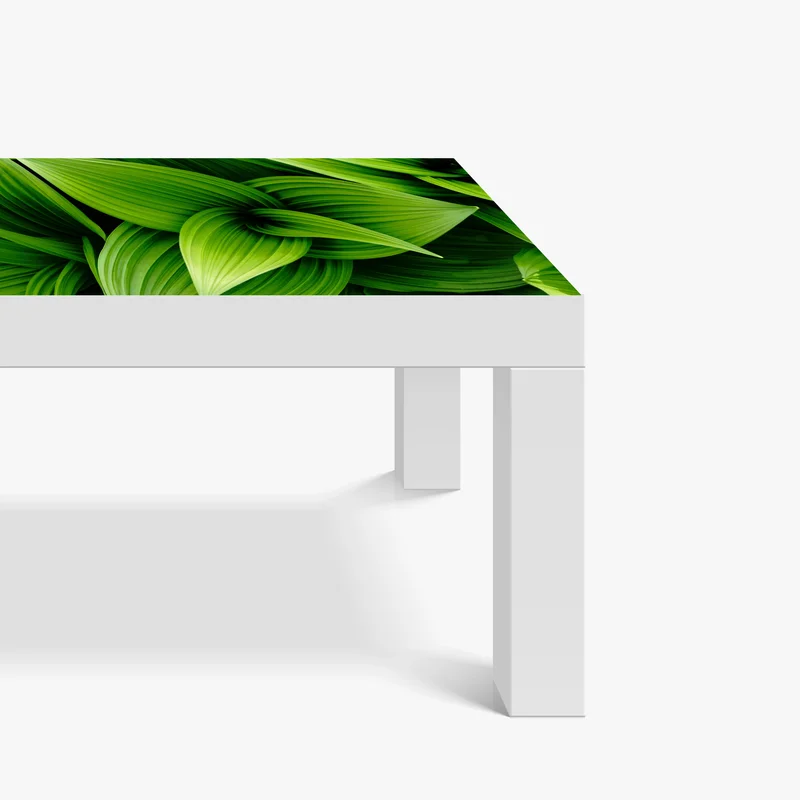 Tischaufkleber und Schreibtischaufkleber üppige grüne blätter