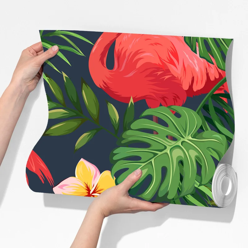 Fototapete tropisches flamingo botanisches design Fototapete tropisches flamingo botanisches design