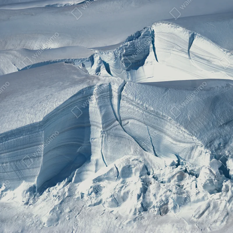 Repositionierbarer Aufkleber gletscherlandschaft mit tiefen spalten Repositionierbarer Aufkleber gletscherlandschaft mit tiefen spalten