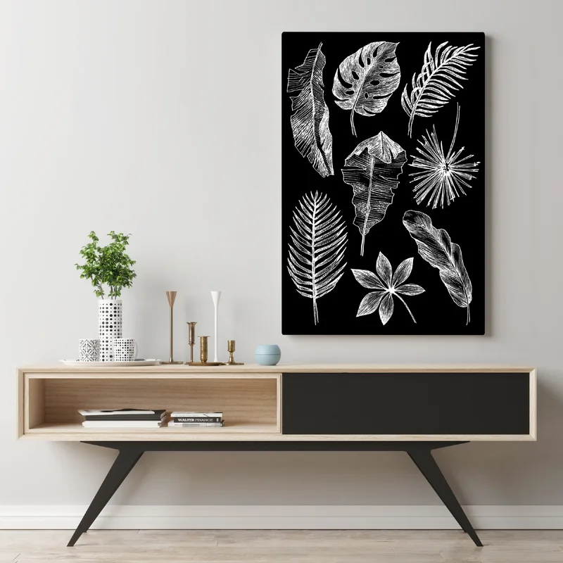 Leinwandbild monochrome blattkomposition Leinwandbild monochrome blattkomposition