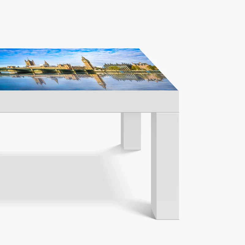 Tischaufkleber und Schreibtischaufkleber London skyline mit spiegelung auf dem fluss