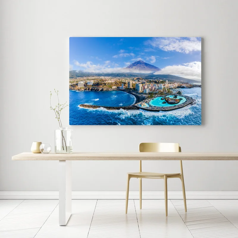 Leinwandbild luftpanorama der küste von Teneriffa mit dem Mount Teide Leinwandbild luftpanorama der küste von Teneriffa mit dem Mount Teide
