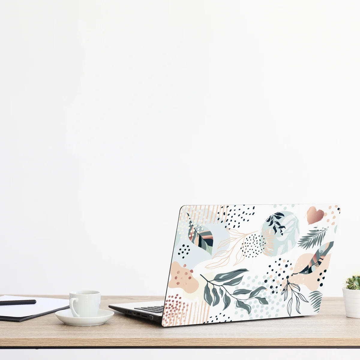 Naklejka na laptopa pastelowy botaniczny wzór abstrakcyjny Naklejka na laptopa pastelowy botaniczny wzór abstrakcyjny