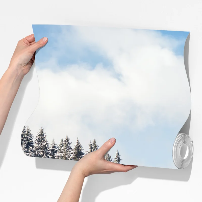 Fototapete winterstraße durch verschneiten nadelwald Fototapete winterstraße durch verschneiten nadelwald