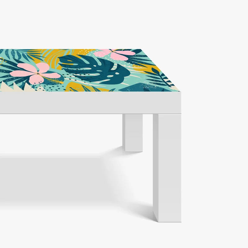 Tischaufkleber und Schreibtischaufkleber tropische blätter und blüten