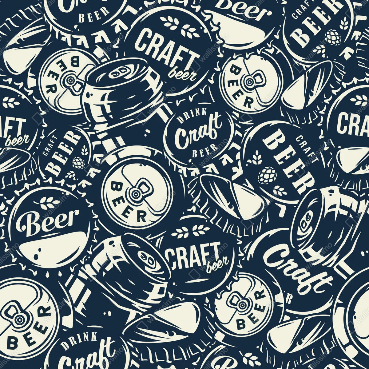 Poster muster mit craft-bier kronkorken Poster muster mit craft-bier kronkorken