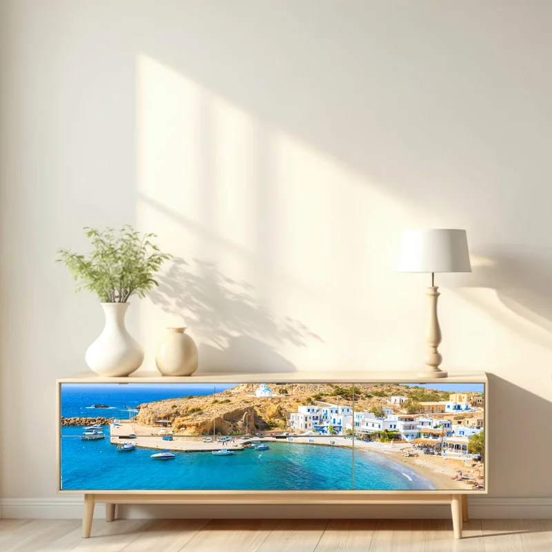 Repositionierbarer Aufkleber bucht Finiki, Karpathos