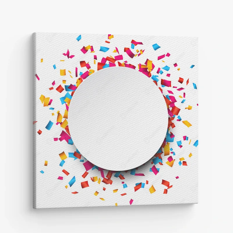 Leinwandbild Hintergrund der Konfetti-Feier. • Leinwandbilder bei Wallnifity® Leinwandbild Hintergrund der Konfetti-Feier. • Leinwandbilder bei Wallnifity®
