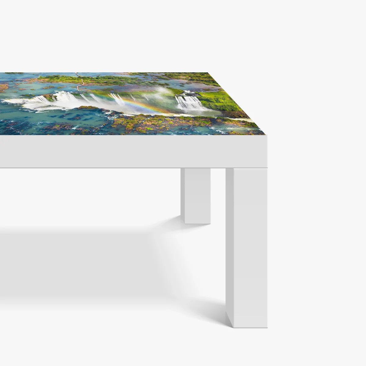 Tischaufkleber und Schreibtischaufkleber luftaufnahme tropischer wasserfälle mit regenbogen Tischaufkleber und Schreibtischaufkleber luftaufnahme tropischer wasserfälle mit regenbogen
