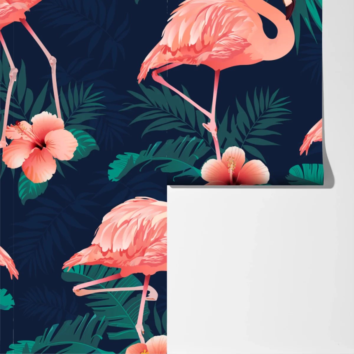 Fototapete tropisches rosa flamingo-muster Fototapete tropisches rosa flamingo-muster