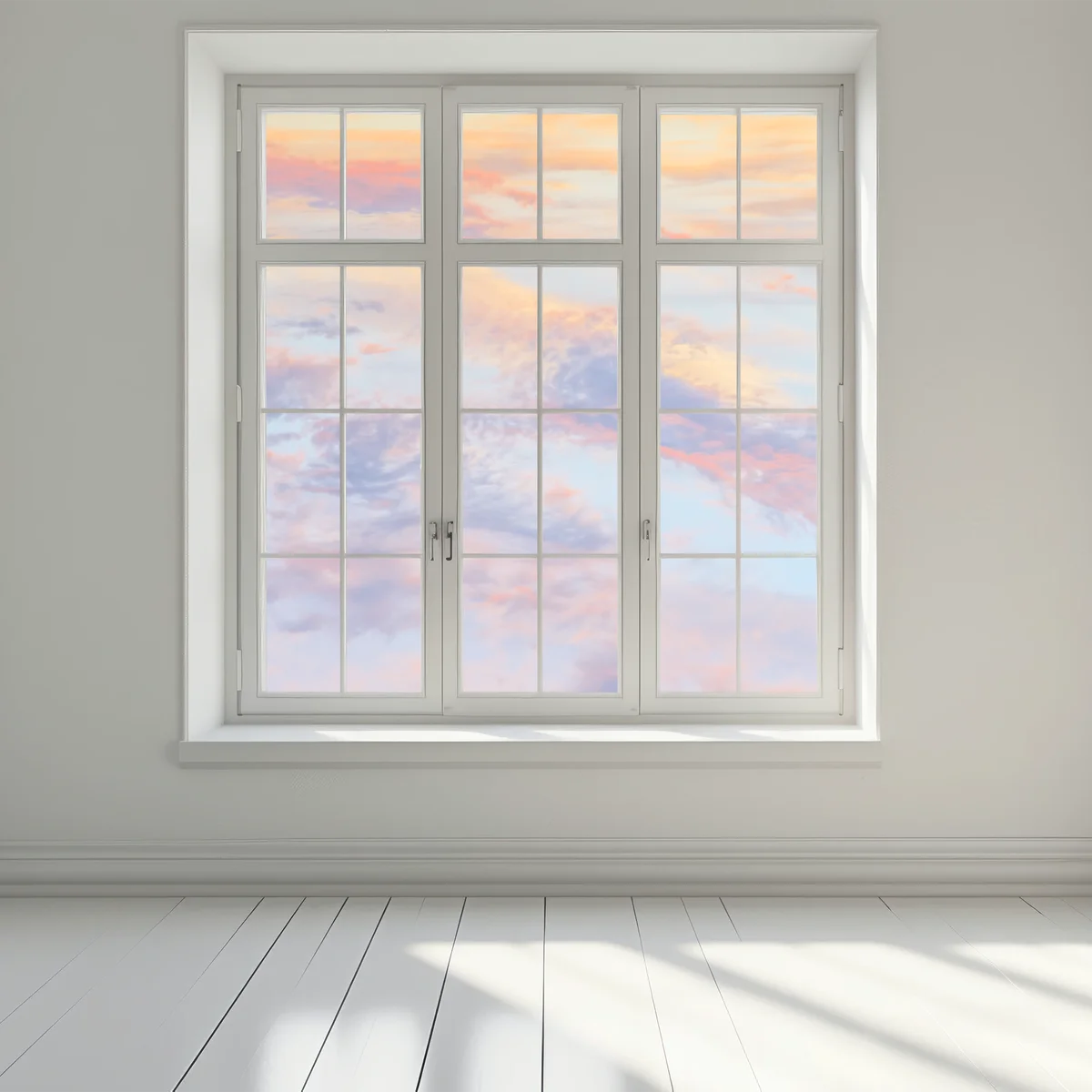 Fensteraufkleber sanfter pastellhimmel bei sonnenaufgang Fensteraufkleber sanfter pastellhimmel bei sonnenaufgang