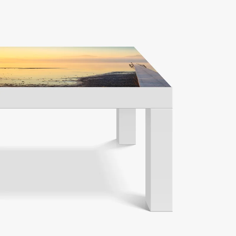 Tischaufkleber und Schreibtischaufkleber nebliger sonnenaufgang über holzsteg • Tischaufkleber bei Wallnifity® Tischaufkleber und Schreibtischaufkleber nebliger sonnenaufgang über holzsteg • Tischaufkleber bei Wallnifity®