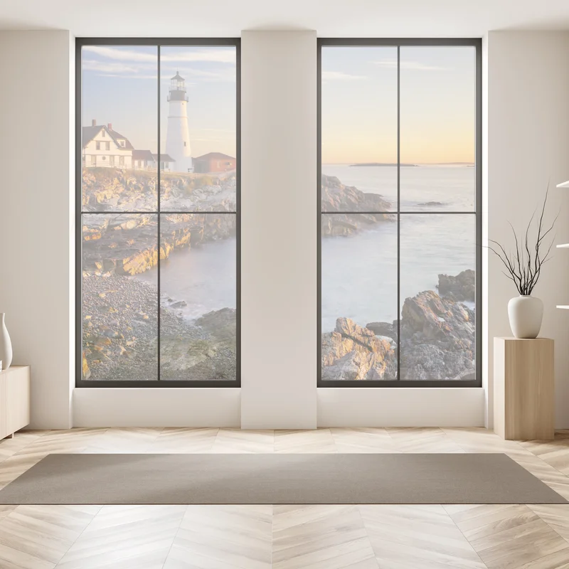 Fensteraufkleber Portland Head leuchtturm bei sonnenaufgang