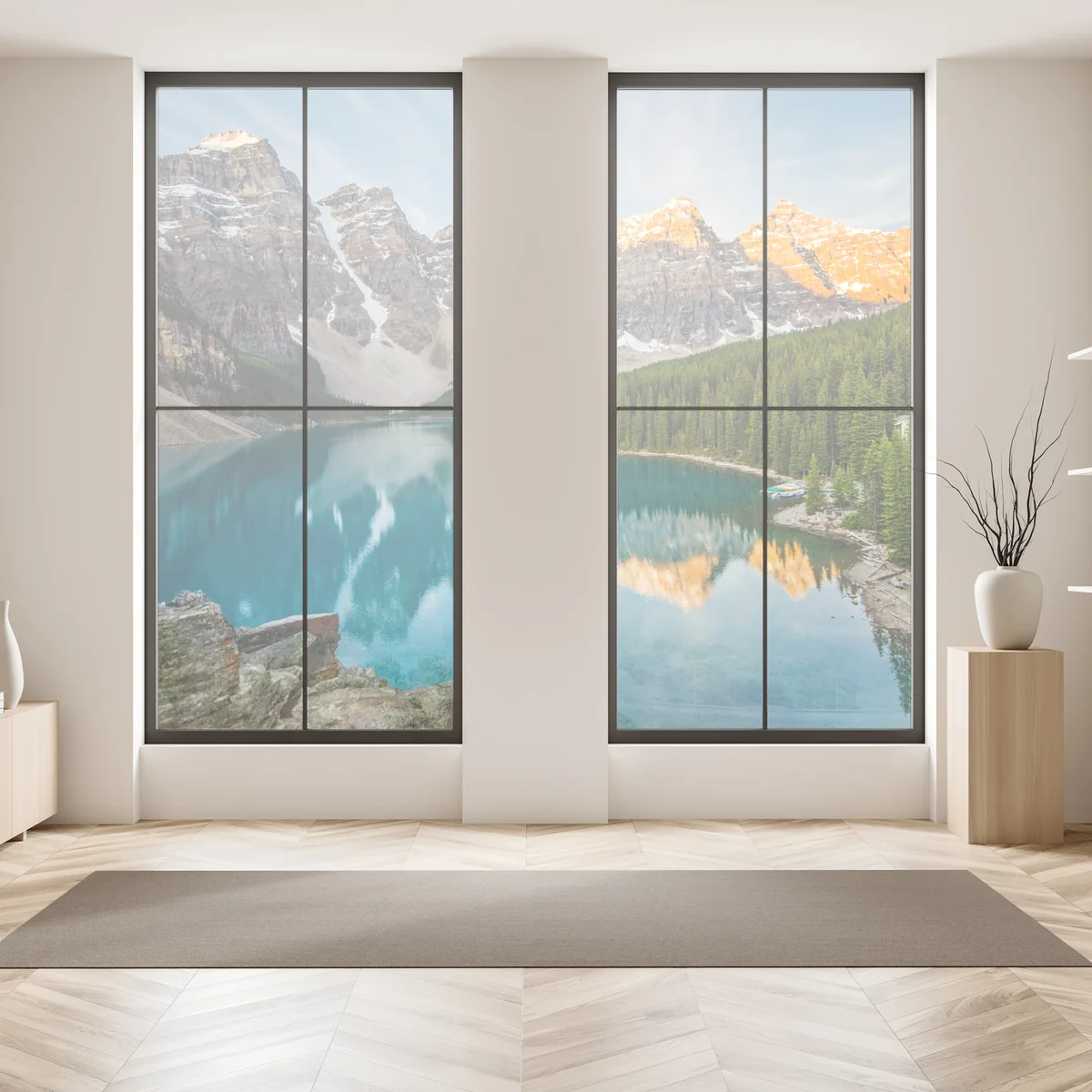 Fensteraufkleber alpensee im morgenlicht Fensteraufkleber alpensee im morgenlicht