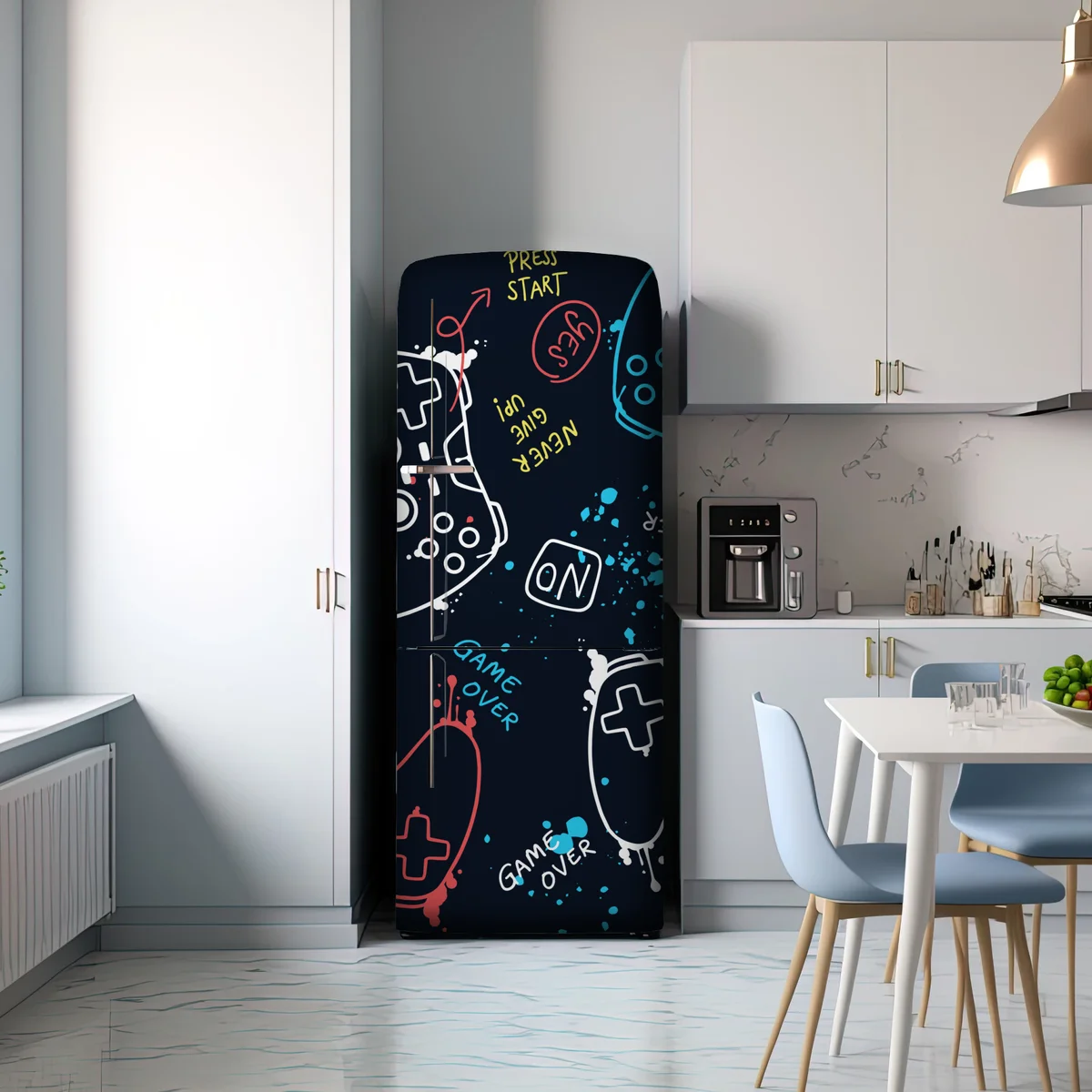 Kühlschrankaufkleber buntes gamepad-muster Kühlschrankaufkleber buntes gamepad-muster