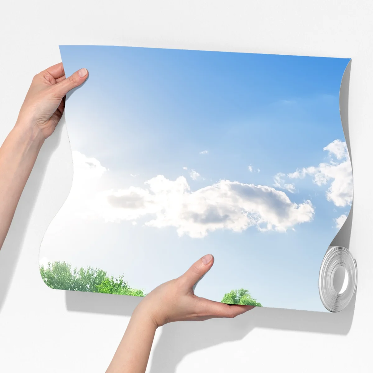 Fototapete sonnige wiese am fluss Fototapete sonnige wiese am fluss