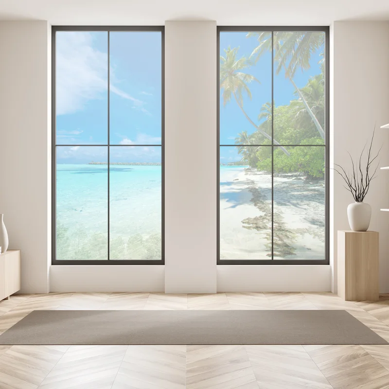 Fensteraufkleber tropischer strand auf den Malediven