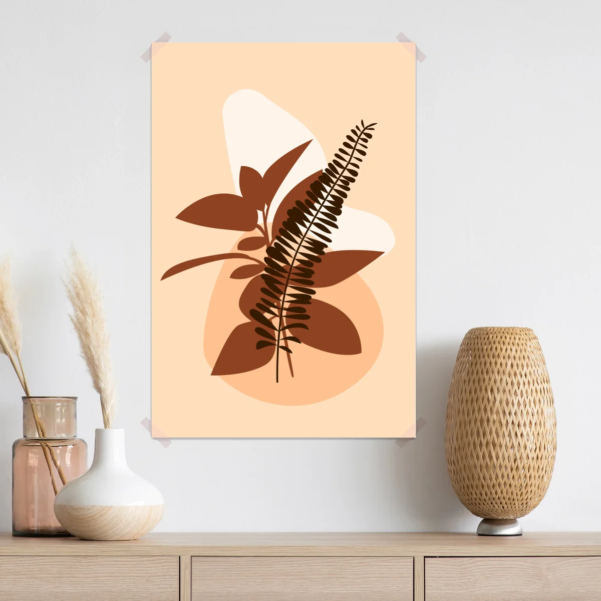 Poster erdige abstrakte blätter Poster erdige abstrakte blätter